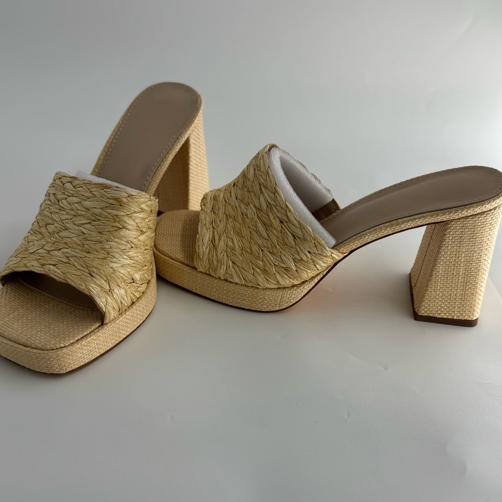 Eteridrey Women’s Espadrilles Slides Platform Sandals Chunky High Heel Sandals